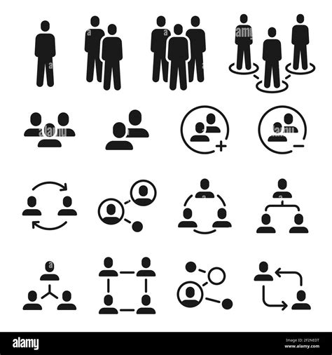 Network Group Icons Social Community Business Team Structure People