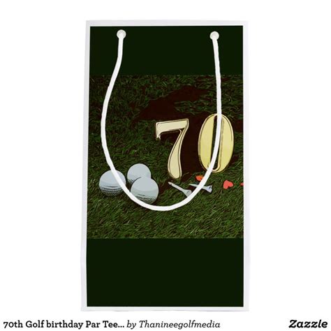 70th Golf Birthday Par Tee Paper Plate With Golf Small T Bag Small