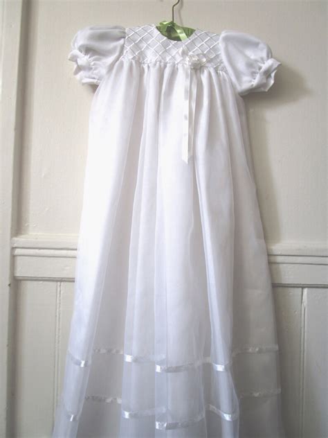 Vintage Baby Baptismal Gown L White Christening Dress Baby Etsy