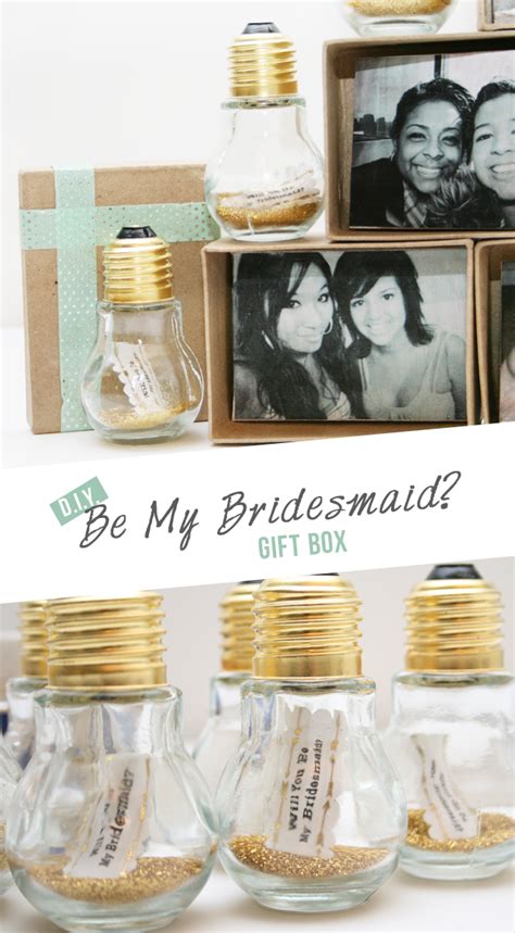 A perfect bridesmaid gift is something that's both personal and practical. DIY Be My Bridesmaid Gift Box