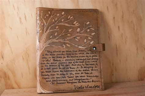 Custom Engraved Bible Cover Leather With Tree And