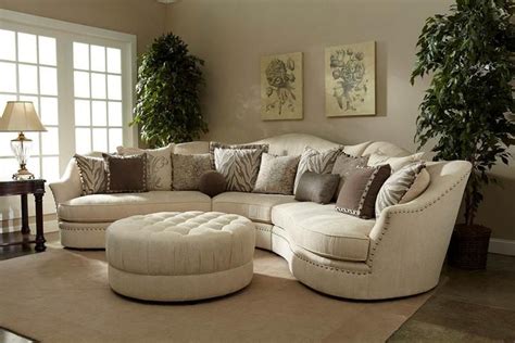 Lovely Grey Living Room Design 2 Curved Sectional Sofa Living Room