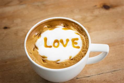 Love In Coffee Cup Stock Image Image Of Roasted Table 79704543