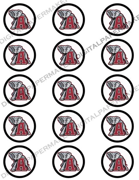 Alabama Crimson Tide Party Pack To Use For Scrapbooking Etsy