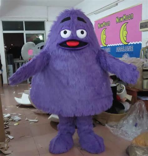 Sx0727 100 Positive Feedback Furry Purple Colour Monster Mascot