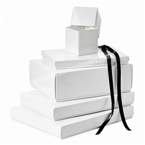Classic Plain Luxury Small Rigid Cardboard Lid And Base Boxes Paper