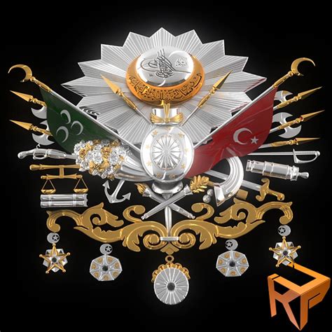 3d Model Ottoman Empire Emblem