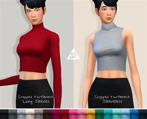 Cropped Turtlenecks For Female At Tamo Sims 4 Updates