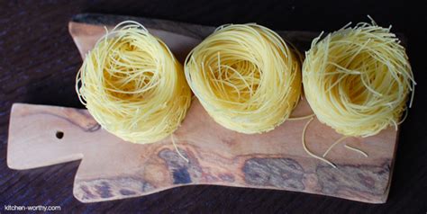 They are also known as capellini or fine hair and are perfect with fresh seafood and vegetables or rich basil pesto sauce. Out of a Rut and Into a Nest | Kitchen Confidante®