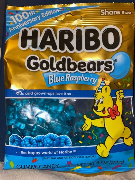 Haribo Goldbears Blue Raspberry 100th Anniversary Haribo Candy Haribo