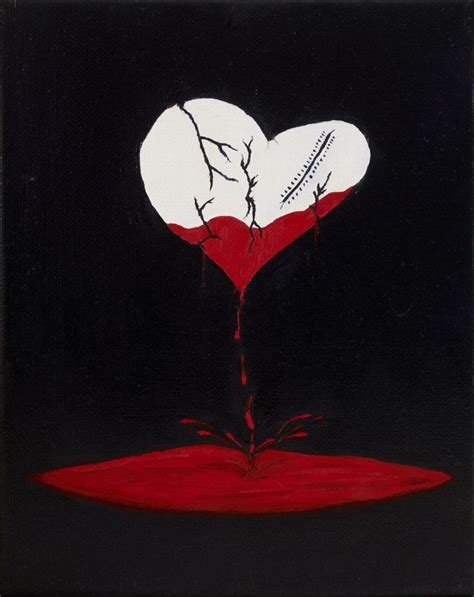 Peinture De Coeur Brisé Broken Heart Art Heart Painting Heartbreak Art