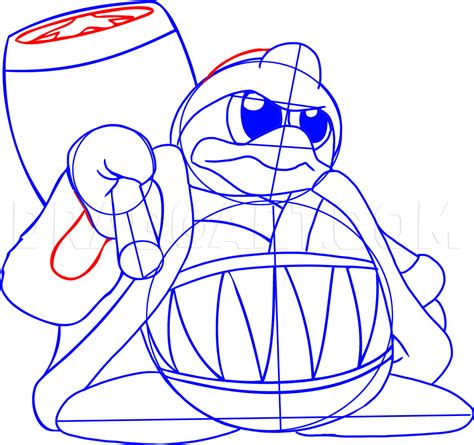 How To Draw King Dedede From Kirby Step By Step Drawing Guide By