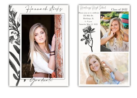 Graduation Announcement Card Template Class Of 2022 2023 Etsy