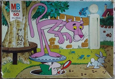 Bunny Tracks Pink Panther Milton Bradley Puzzle The Pink Panther