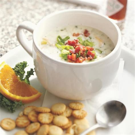 Discard any clams with broken or open shells. New England Clam Chowder | Recipe | Creamy soup recipes ...