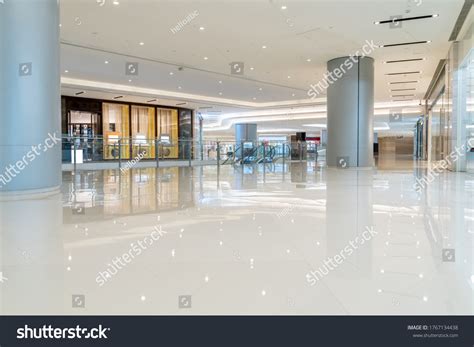 Modern Shopping Mall Corridor Storefront Foto Stok 1767134438