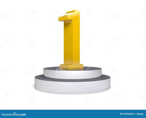 Shiny 3d First Place On Podium Stock Images Image 29360834