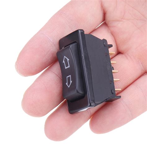 Universal Dpdt Car Power Window Rocker Switch Pins Dc V A Black