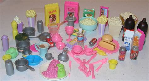 Huge Lot Barbie And Ken Doll Accessories Food Dishes Shoes And A Lot More