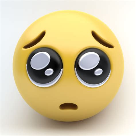 Emoji Pleading Eyes 3d Turbosquid 1331225
