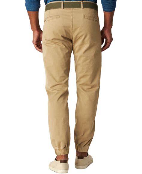 Lyst Dockers Slim Fit Alpha Joggers Pants In Natural For Men