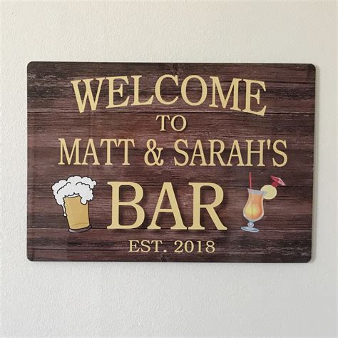 Personalised Bar Signs