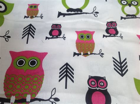 Owl Print Fabric 1 Yard By Stellaranae On Etsy