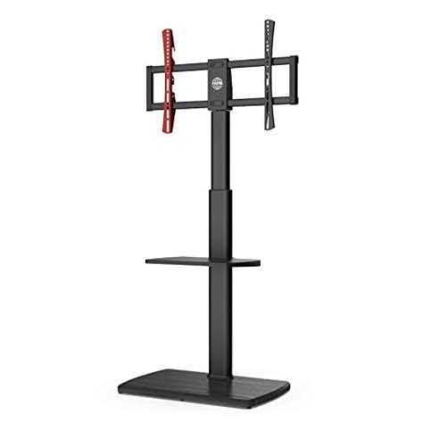 Fitueyes Black Height Adjustable Swivel Mount Floor Tv Stand Base With