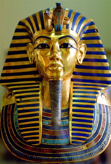 Gold Mask Of The Face Of King Tutankhamun In The Cairo Museum In Egypt