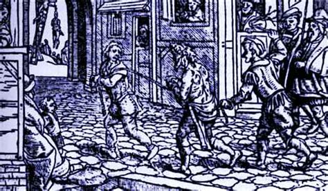 medieval crime and medieval punishment vagrant being punished in tudor medieval times picture