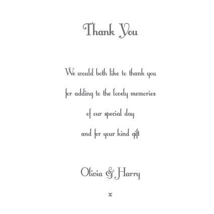 Simple wedding thank you card wording. 20 best images about In memory of on Pinterest