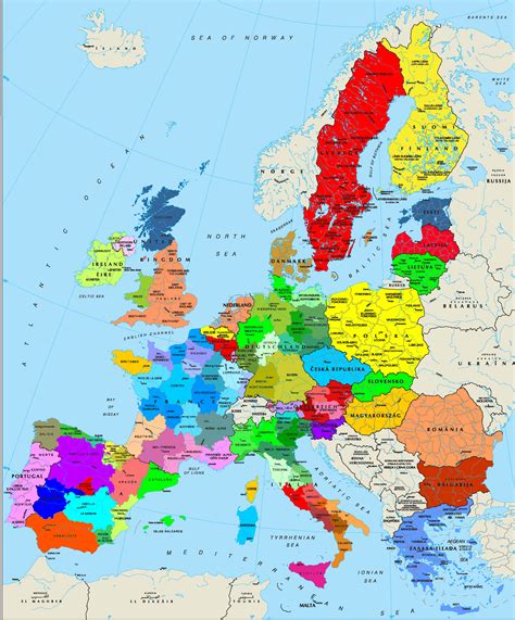 Europa Länder Karta Karta