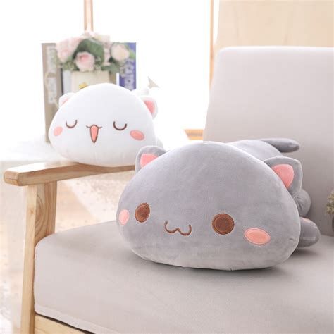 Kawaii Lying Cat Plush Cuddly Pillow Free Shipping