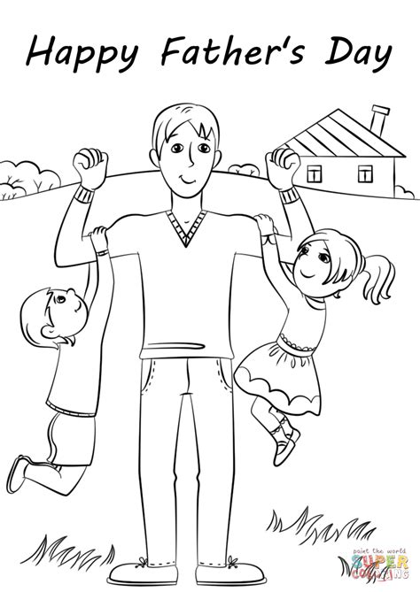 Don't forget to print a few extras—after all, a masterpiece sometimes takes several tries. Happy Father's Day coloring page | Free Printable Coloring ...