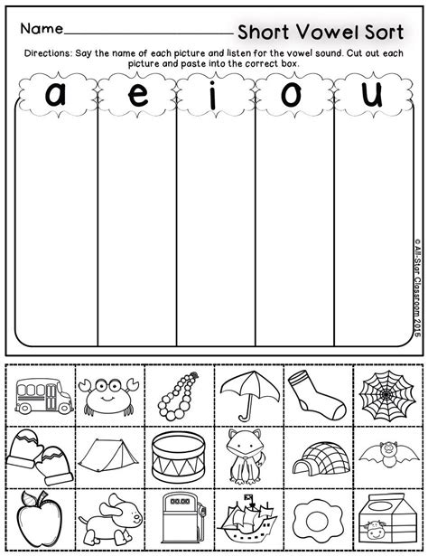 These Short Vowel Picture Sorts Are A Perfect Practice Or Assessment