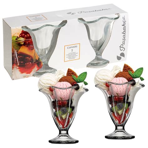 set of 2 4 6 clear glass flower shaped ice cream cup sundae bowl footed dessert ebay