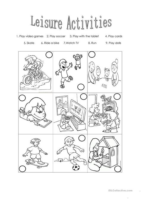 Leisure Education Worksheets For Adults Kidsworksheetfun