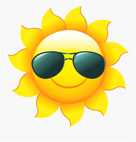 Summer Sun With Sunglasses Free Transparent Clipart Clipartkey