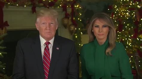 Donald J Trump And Melania Deliver 2018 White House Christmas Speech
