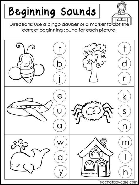 Teach Child How To Read Phonics Beginning Sounds Worksheets For