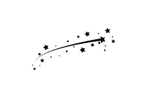 Shooting Star Graphic Silhouette Illustrations Royalty Free Vector