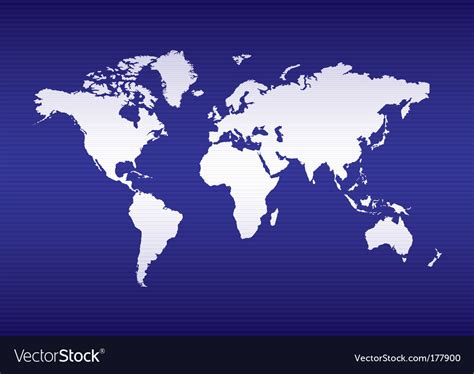 World Map Blue Ocean Royalty Free Vector Image