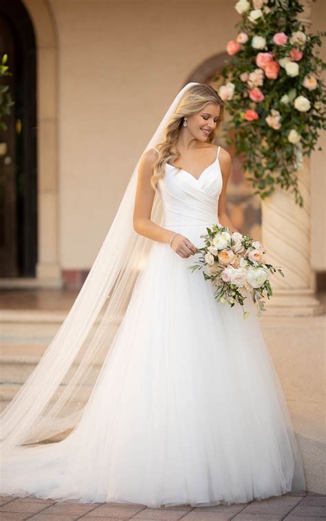 Find the perfect wedding dress for your big day. Clean and Simple Ballgown Wedding Dress with Ruched Detail ...