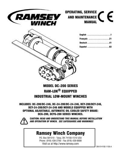 Dc 200 Ceqxp Ramsey Winch