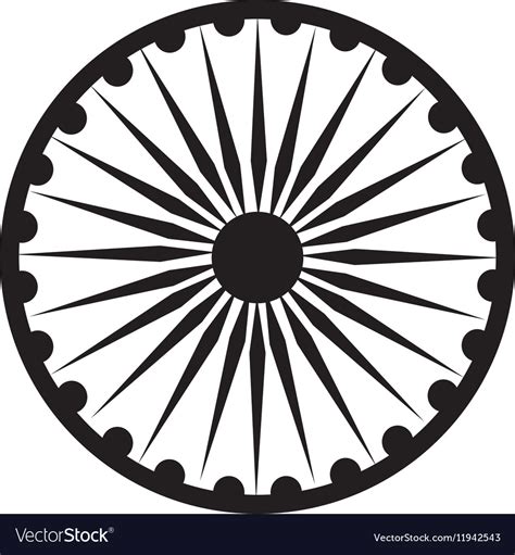 Ashoka Chakra Symbol Royalty Free Vector Image