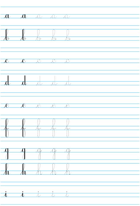 An Upper And Lowercase Handwriting Practice Sheet