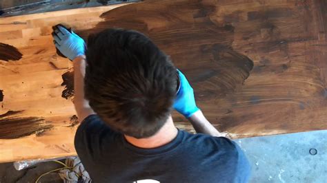 Computer desk build wood | hardwood reflections birch butcher block. Staining a Birch Butcher Block - YouTube