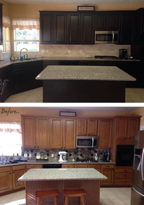 It does not block stains. Kitchen Makeover in Espresso Water Based Stain | General ...