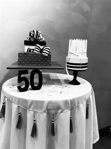 50th Birthday Party Black And White 50th Birthday Party Pastry