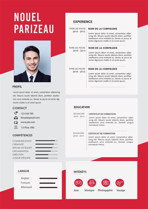 Exemple De Cv Moderne Word Gratuit Financial Report